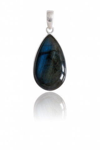 Blue Labradorite Teardrop Pendant