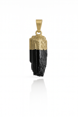 Rough Black Tourmaline Pendant