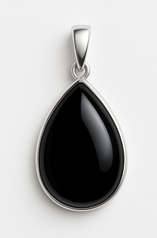Black Onyx Teardrop Pendant