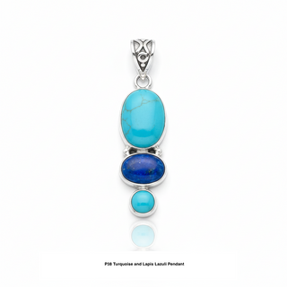 Turquoise and Lapis Lazuli Pendant