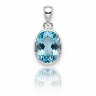Oval Blue Quartz Pendant