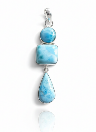 Larimar Three-stone Pendant