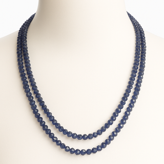 Iolite Quartz Beaded Necklace