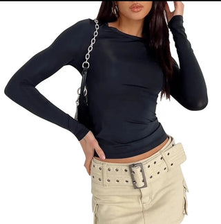 Long-sleeved Crew Neck T-shirt