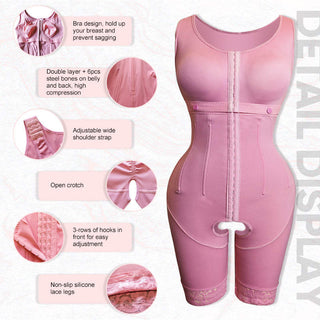 High Compression Stage 2 Faja Bodysuit with steel Rod