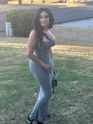 Ribbed Long Slip Dress