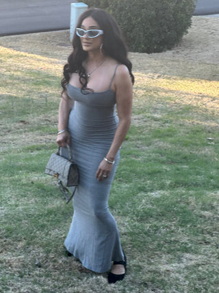 Ribbed Long Slip Dress