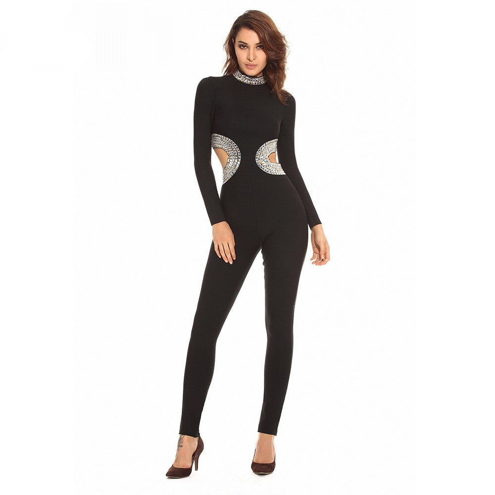 Bandage Long sleeve Pantsuit