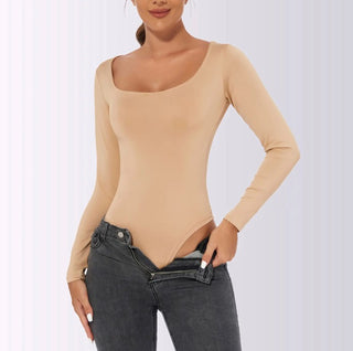 Long Sleeve Square-neck Bodysuit Classic Fit