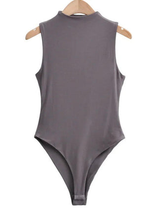 Classic Sleeveless  Crew Neck Bodysuit