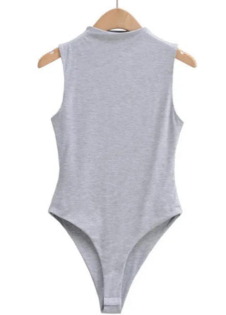 Classic Sleeveless  Crew Neck Bodysuit