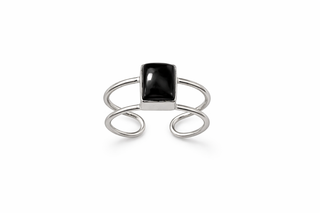 Adjustable Gemstone Cuff Rings – Sterling Silver