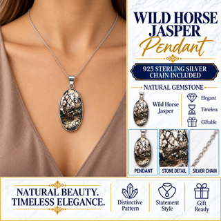Wild Horse Jasper Oval Pendant