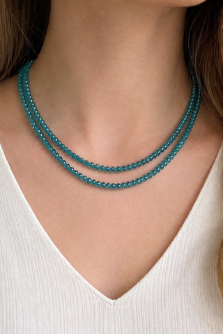 Double Strand Beaded Necklaces - Faceted