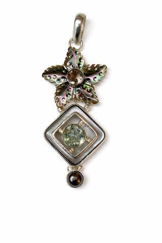 Pearl Bloom Prasiolite Pendant