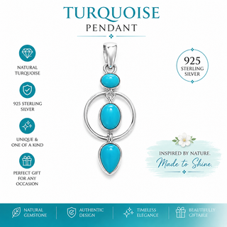 Turquoise Multi-Stone Pendant