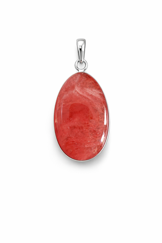 Cherry Quartz Oval Pendant