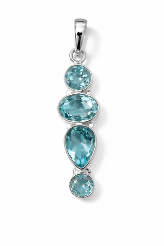 Blue Quartz Multi-Stone Pendant