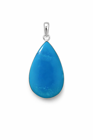 Blue Turquoise Teardrop Pendant