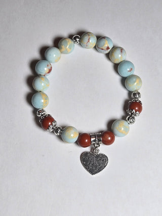 Love Energy Bracelet – Agalmatolite & Red Jasper