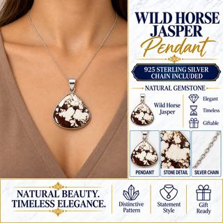 Wild Horse Jasper Teardrop Pendant