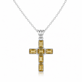 Citrine Cross Pendant