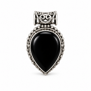 Black Onyx Teardrop Pendant