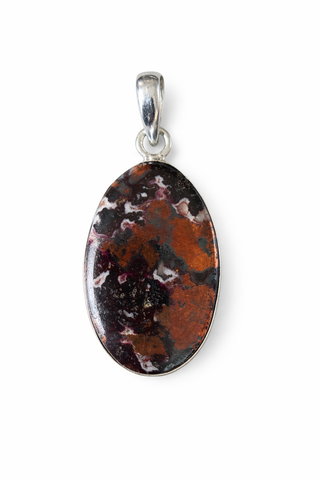 Copper Dolomite Oval Pendant