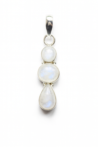 Triple Rainbow Moonstone Pendant