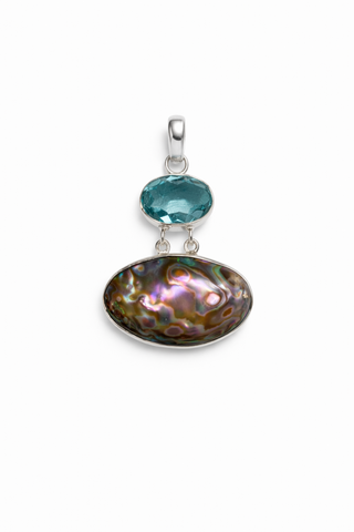 Blue Quartz and Abalone