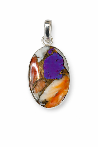 Mojave Turquoise & Spiny Oyster Pendant
