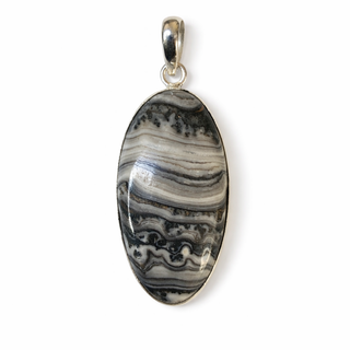 Crazy Lace Agate Oval Pendant