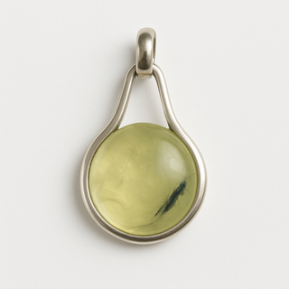 Prehnite Sterling Silver Pendant
