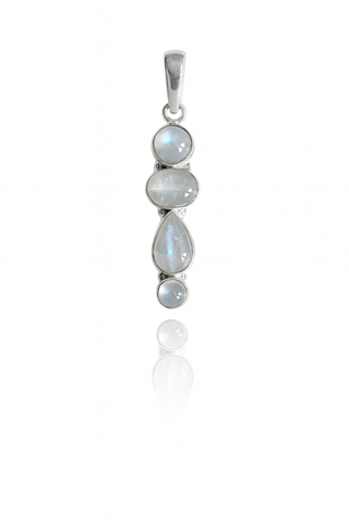Cascading Rainbow Moonstone Pendant