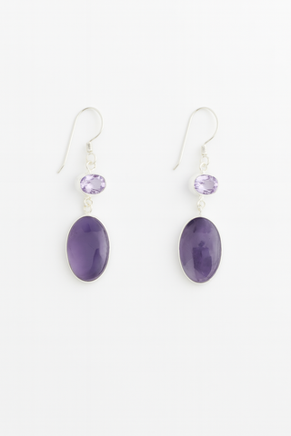 Amethyst and Flower Amethyst Earrings