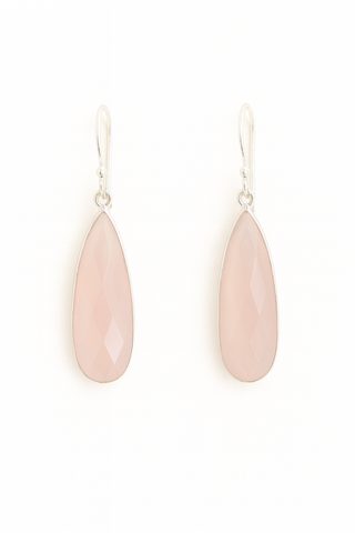 Rose Quartz Teardrop Earrings