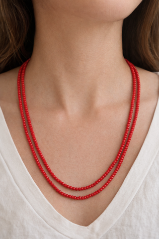 Double Strand Beaded Necklaces - Faceted