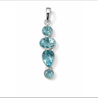 Blue Quartz Cascading Pendant