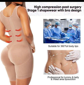 High Compression Stage 2 Faja Bodysuit with steel Rod