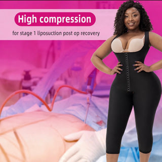 Knee Length Open Bust Bodysuit Waist Trainer