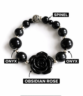Black Spinel & ObsidianBracelet