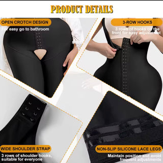 Knee Length Open Bust Bodysuit Waist Trainer