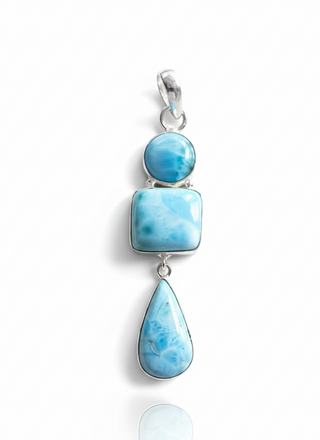 Larimar Three-Stone Pendant