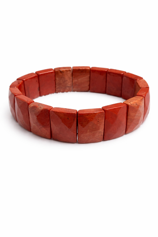 Faceted Red Jasper Bracelet