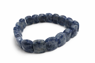 Faceted Blue Dot Jasper Bracelet