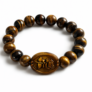 Golden Tiger Eye with Rose center Stone