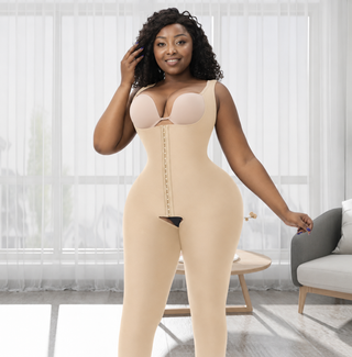 Knee Length Open Bust Bodysuit Waist Trainer