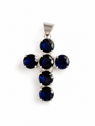 Sapphire Cross Pendant