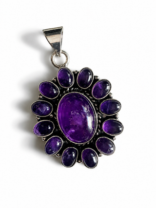 Amethyst Halo Pendant