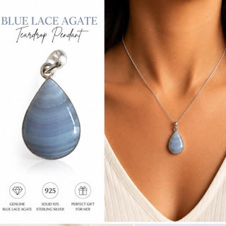 Blue Lace Agate Pendant Collection